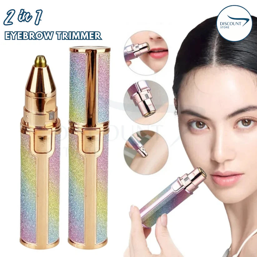 2 In 1 Rechargeable Flawless Eyebrow & Facial Hair Remover